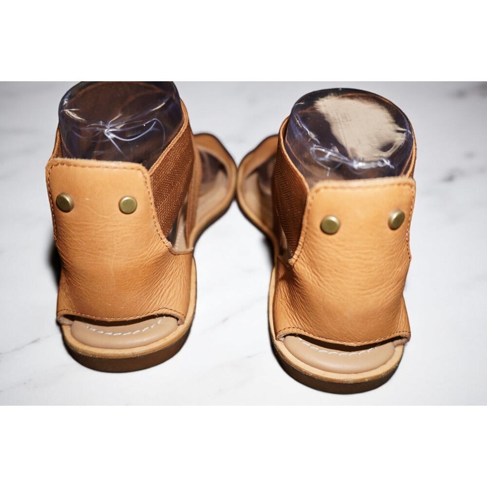 Sorel Ella Crisscross Leather Sandals Camel Brown Women 7.5 - Picture 8 of 13